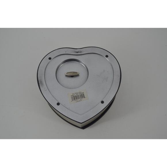 Carson Heart shaped jewelry box Silver Color Picture Frame Music Box My Friend - Picture 3 of 12